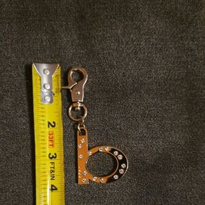 Gold Plated and Crystal Rhinestone Keychain